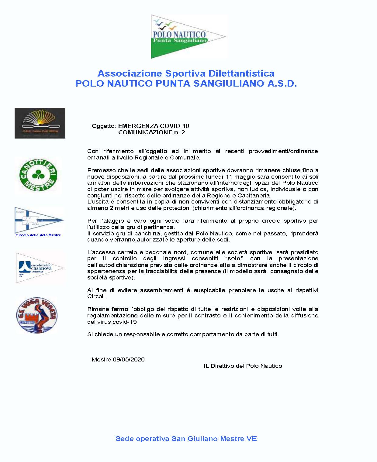 Comunicazione del 09 05 2020